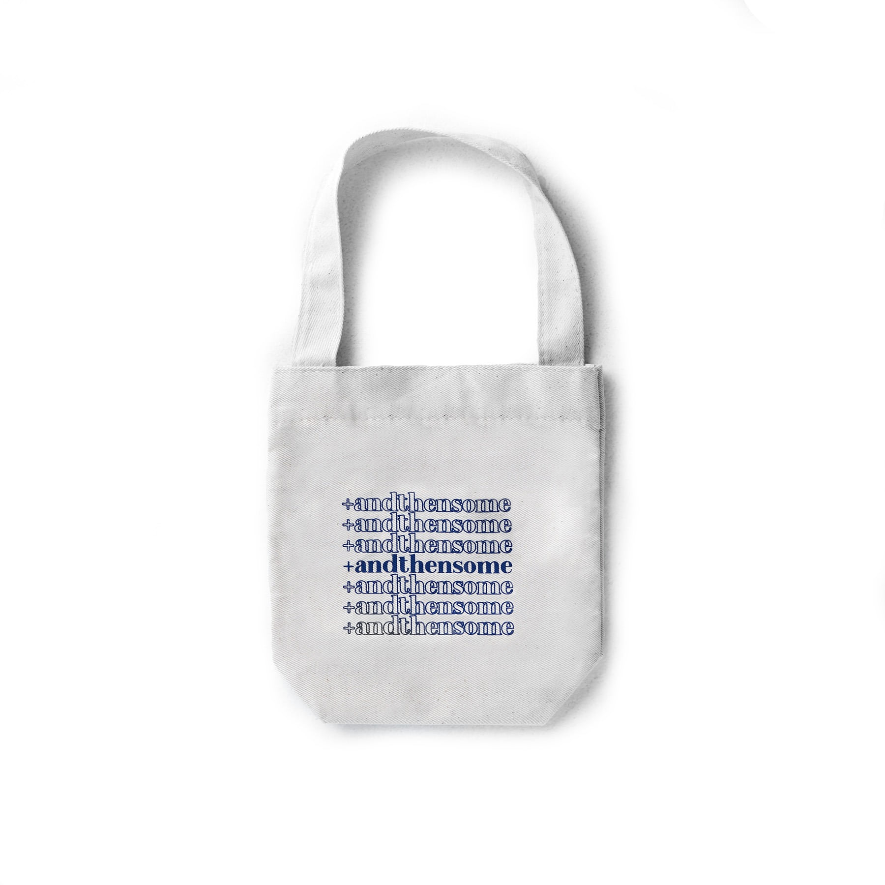 앤댄썸 Blue Pattern Logo Eco Bag